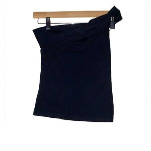 Lanston By Revolve Declan One‎ Shoulder Black Tank Top Women XS NWT Goth
